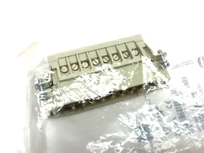 NEW HARTING INSERT HAN 16E-MALE-SCREW FE(AU)/CUNI TYPE J