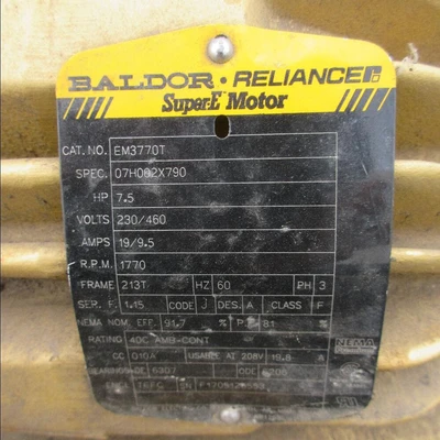 Baldor Reliance 7.5HP Electric Motor