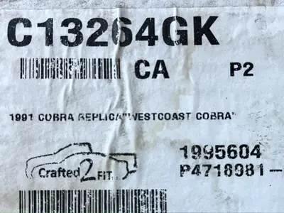 California Car Cover Fits Cobra Kit Car.  Never Opened