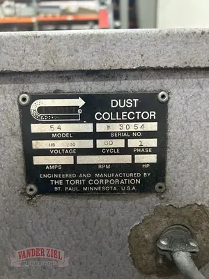 Used TORIT 54 DUST COLLECTOR Dust Collectors Michigan US | Vander Ziel Machinery Sales #482581