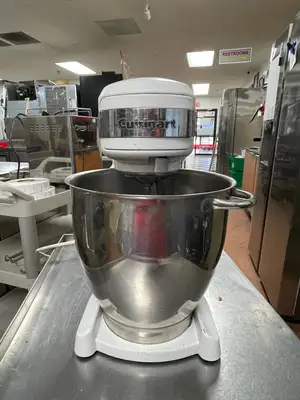 Used Cuisinart Cuisinart SM-55 5.5 Quart Electric Stand Mixer, White Chrome 120V - JD Planetary Mixers Illinois US | Falcon Restaurant Supply #1374973