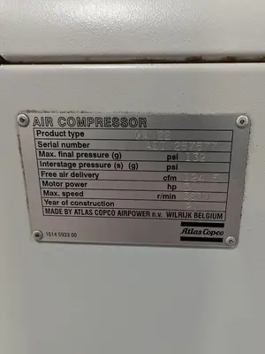 USED 2001 ATLAS COPCO GA22-FF