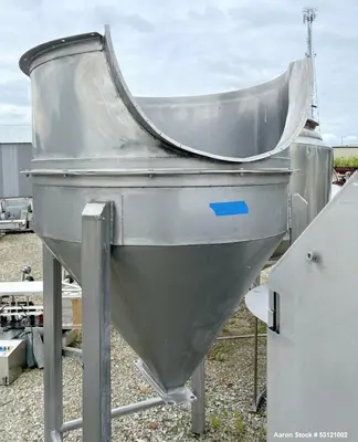 Used Stainless Steel Drum Tumbler / Mixer – 36" x 48", Belt-Driven