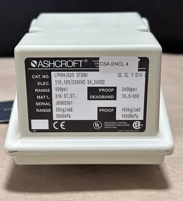 NEW Ashcroft LPAN4JS25