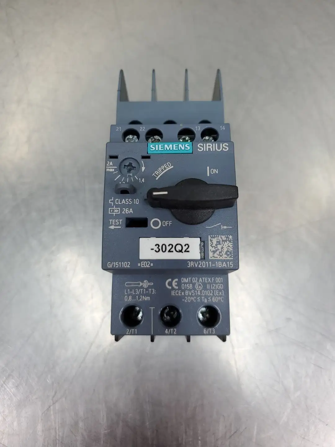 USED Siemens 3RV2011-1BA15 SIRIUS Circuit Breaker w/3RV2928-1K Terminal