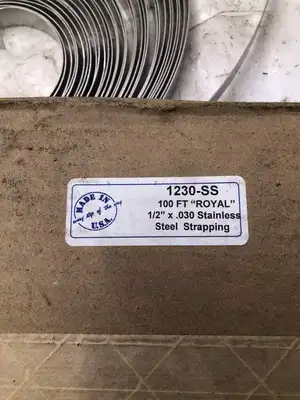 ROYAL 1230-SS 1/2″ X 0.030″ Stainless Steel Strapping 100ft -NIB