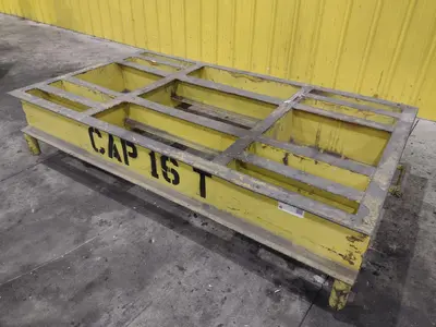 16 TON (32,000 LBS) x 46" x 80" HEAVY DUTY RAIL MOUNTED PORTABLE TRANSFER CART: YOBRO #24227
