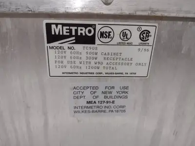 Used Metro TC90 FlavorHold Series Hot Food Warming, Holding, & Transport Cabinets Michigan US | Maverick Industrial Sales #1397527