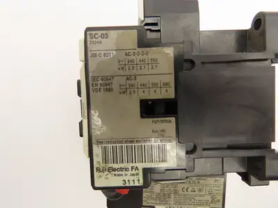 Fuji Electric SC-03 Magnetic Contactor Overload Relay 110V Coil