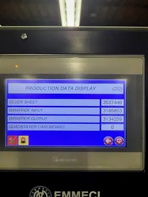 USED 2017 EMMECI MC94 RIGID BOX WRAPPING LINE