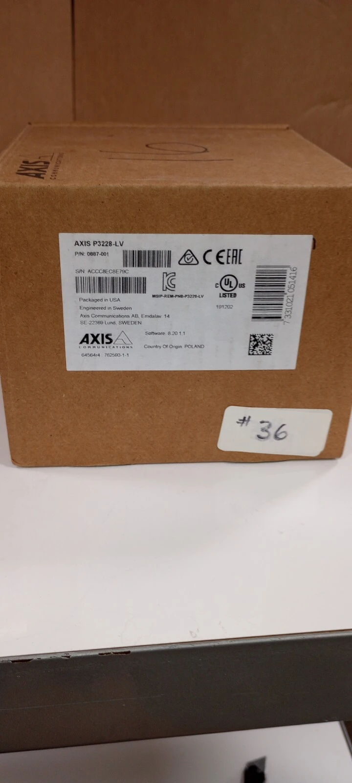 NEW Axis P3228-LV Fixed Dome Network Camera