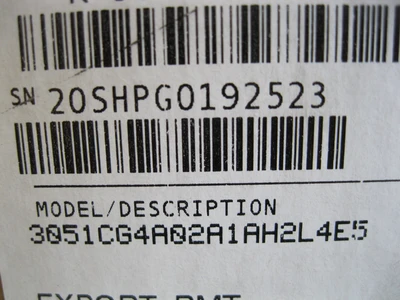 NEW Rosemount 3051 CG 4A 02A1AH2L4E5
