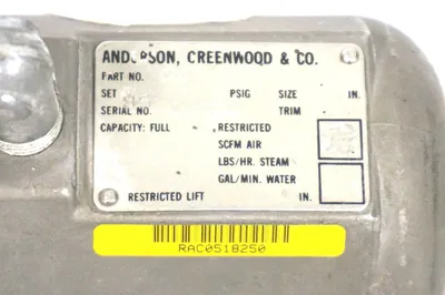 NEW ANDERSON 526 SAFETY RELIEF VALVE