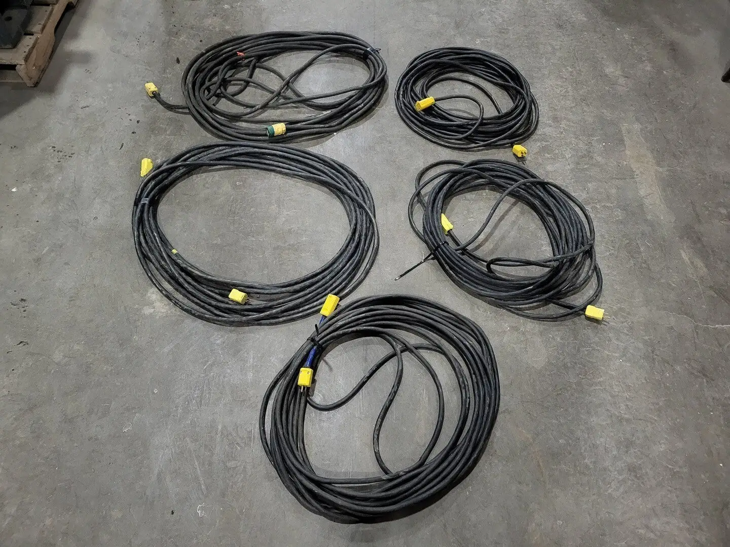 Assorted Extension Cables SOOW Power 14/3 AWG 12/3 AWG 15A 125V Lot of 5
