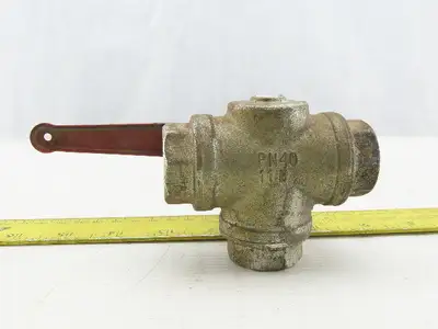 PN40 11A Stainless Steel 3 Way Ball Valve With Shutoff 3/4" NPT