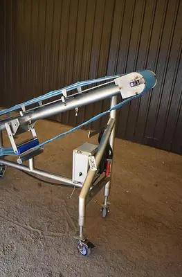 Used Belt Conveyor, 13’’ Wide X 115’’ Long, Variable Speed
