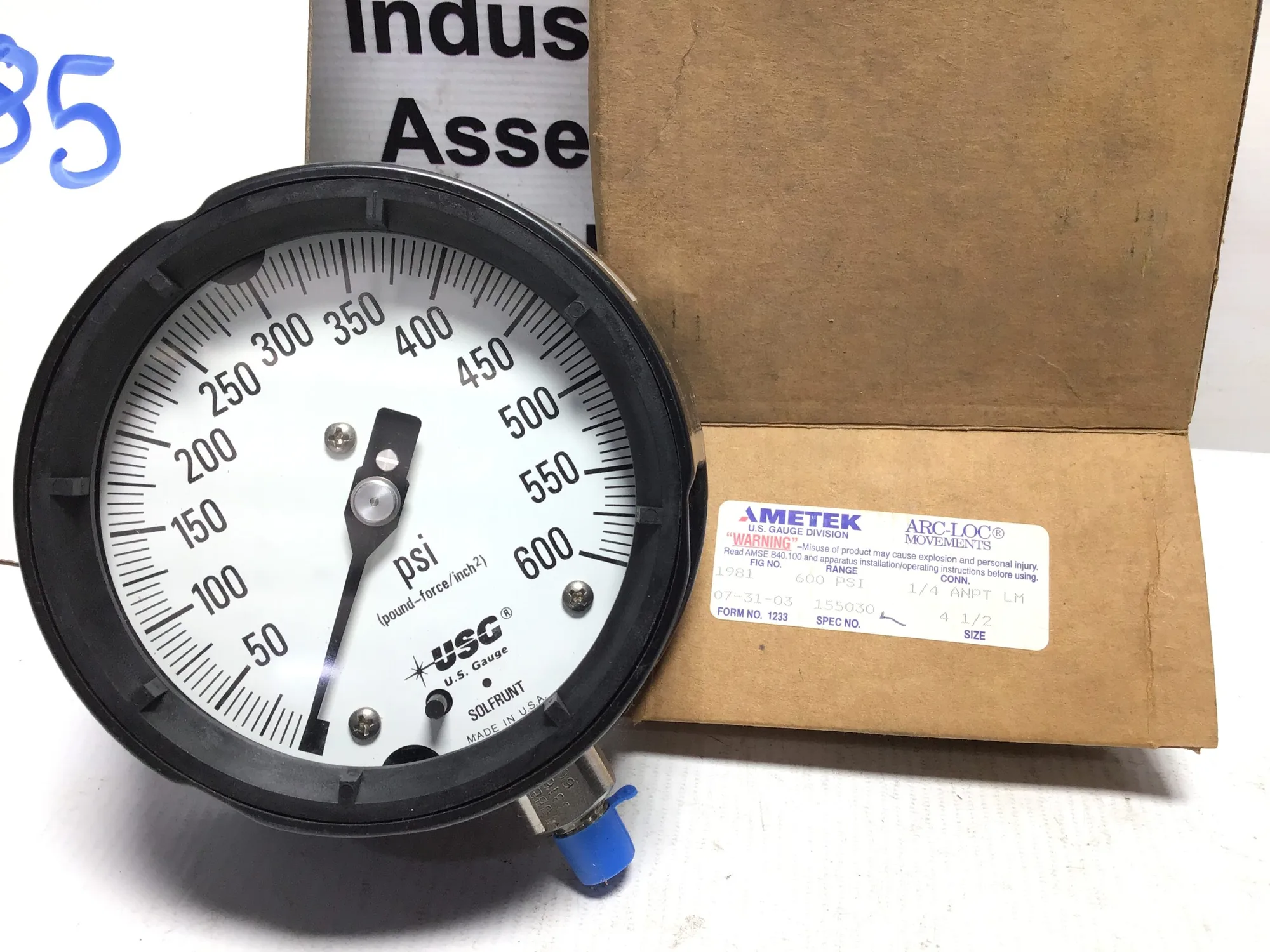 AMETEK Gauge ARC-LOC #1981 size 4 1/2