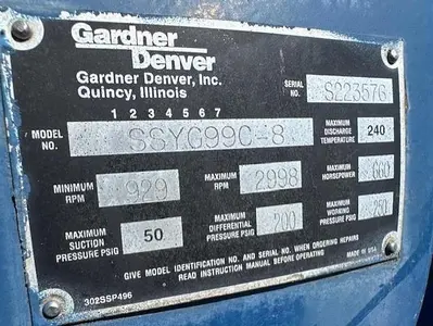 USED GARDNER DENVER SSYG99C-8