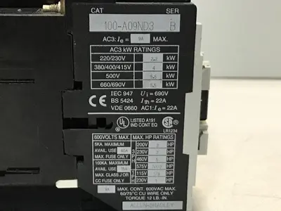 USED ALLEN BRADLEY 100-A09ND3 SER B