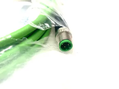 USED BECKHOFF DOUBLE ENDED ETHERCAT CABLE M12 4-PIN 3M LENGTH