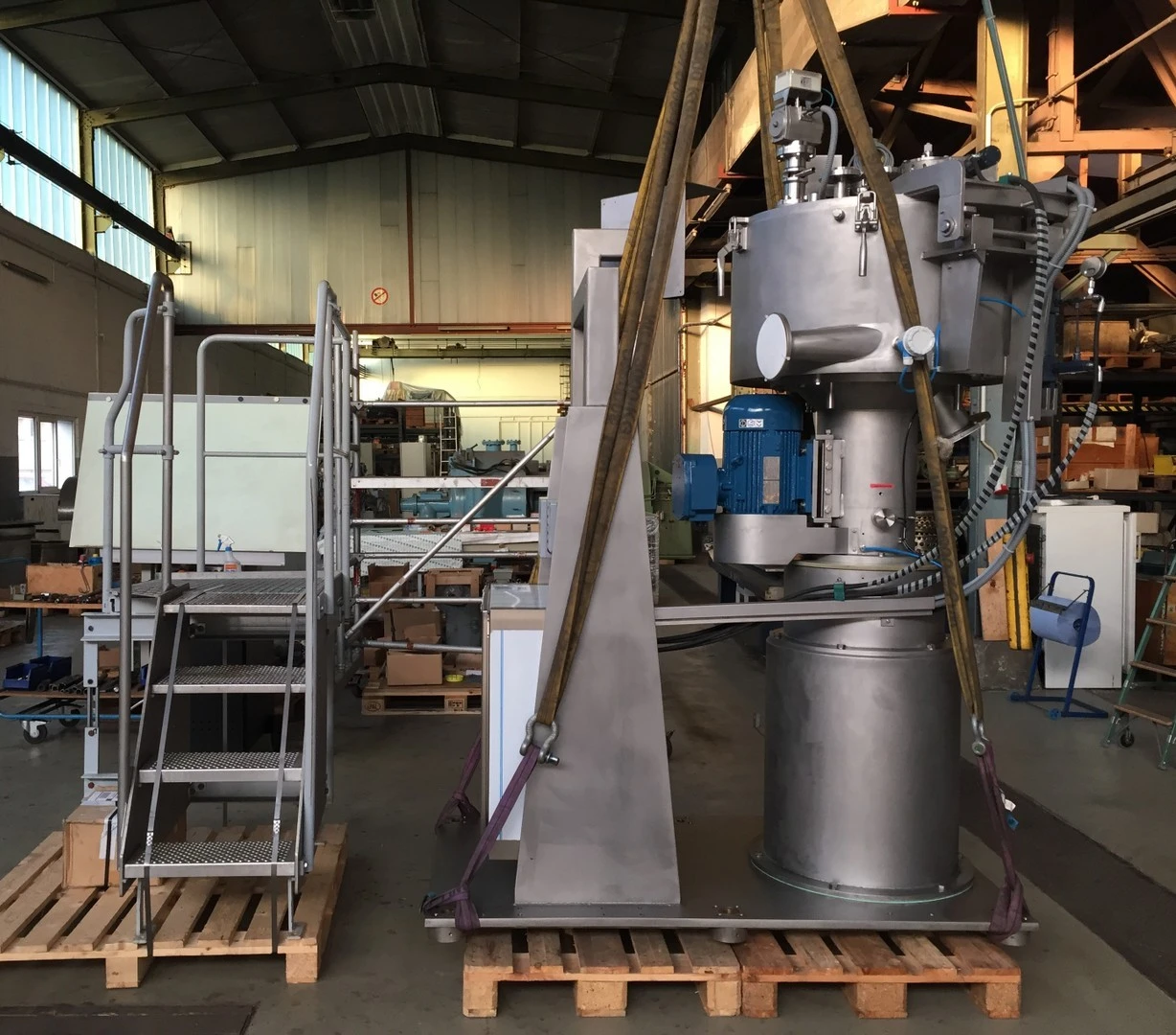GFT V 63-U perforate basket centrifuge, Hastelloy C22.