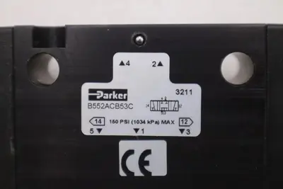 NEW OPEN BOX Parker B552ACB53C Pneumatic Solenoid Valve 150 PSI STK GF484A