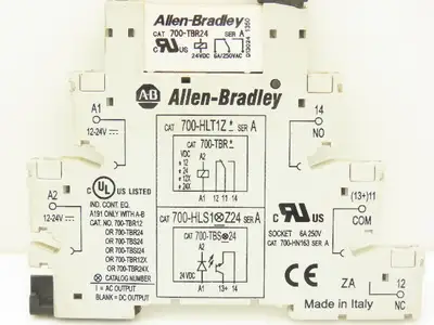 Allen-Bradley 700-HLT1Z24 Terminal Block Relay 700-TBR24 Ser A 24V Coil Lot of 9