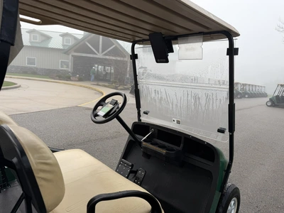 (1) 2017 E-Z-Go golf cart with a Kawasaki gas engine, model 625111G01, includes canopy, ball cover, ...