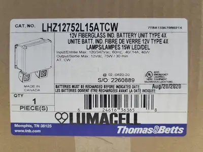 NEW THOMAS & BETTS LHZ12752L15ATCW
