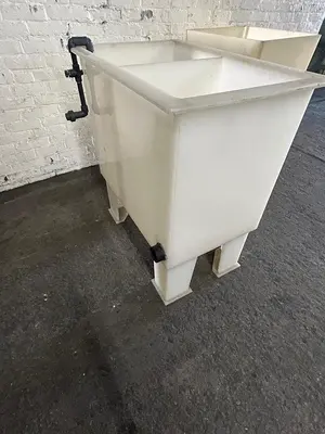 Polypropylene Counter Flow Dual Rinsing Tank Wet & Dry Tank