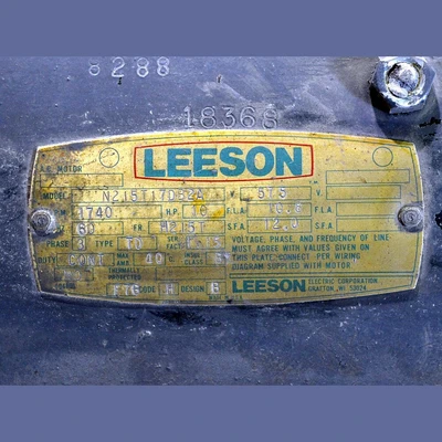 Leeson 10 HP Motor