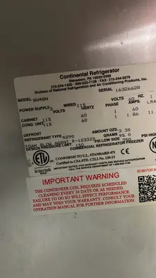 Used Continental Used 48" Continental SW48-N 2 Door Undercounter Refrigerator - STS Undercounter Refrigerators Illinois US | Falcon Restaurant Supply #1373513