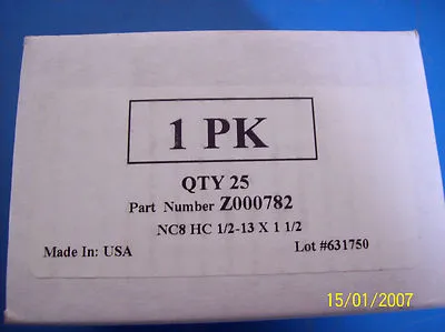 NEW McMASTER CARR HEX HEAD CAP SCREW