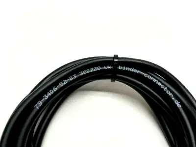 Used BINDER STRAIGHT CABLE M8 FEMALE TO FLYING LEADS Cable & Wire | Maverick Industrial Sales #1101591