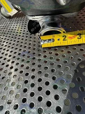 USED 4 ITT PURE-FLO STAINLESS STEEL DIAPHRAGM VALVES W/ 1.5" TO 1/2" SANITARY FITTING