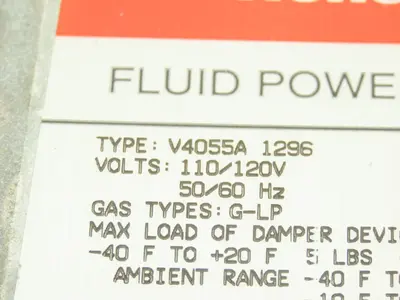 Honeywell V4055A 1296 Fluid Power Gas Valve On/Off Actuator 120V