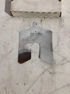 ACCUSHIM B.002 Stainless Slotted Shim Stock 3” x 3” x .002” NIB of 117
