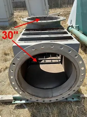 Heat Exchanger, Air, 2,528 SF, 550 deg F, Cain Industries #S744457