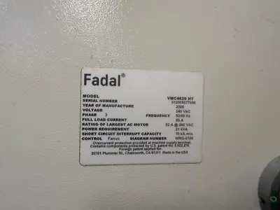 USED 2005 FADAL VMC-4020HT