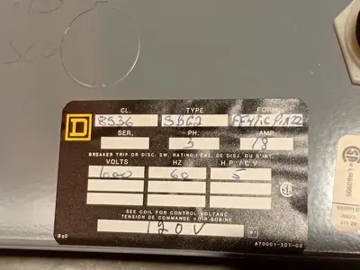 USED SQUARE D 8536SBO2V02S