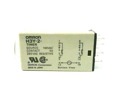 LOT OF 6 OMRON H3Y-2 TIME RELAY 0.5 S H3Y2