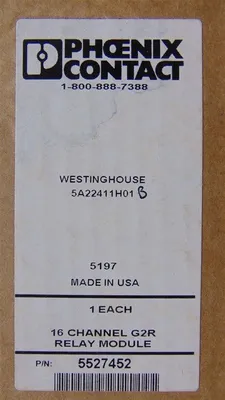 Westinghouse Emerson 5A22411H01 Ovation 16 Channel Relay Module Rev. B New NIB