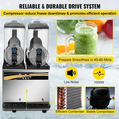 Slush Machine - 2 x 15 litre dispenser -