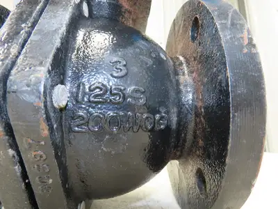 American Valve Flanged Full Port Ball Valve 3" Cast W/Lever 125S 200WOG Ser 4000
