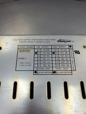 Deltron ST300-1 Multiple Output Switching Regulated Power Supply, 60Amp. 5E-25