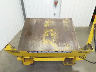 Airfloat Pneumatic Tilt Table Tote Tipper 8000lbs 28° Degree 55x44" Top 14" Lip