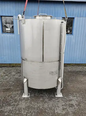Used ADI Laval 2100 Gallon Tank, 304 Stainless Steel