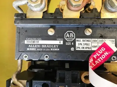 NEW ALLEN BRADLEY COMBINATION FUSIBLE STARTERS 480 VOLTS, 60 HZ. 712-EAB 27