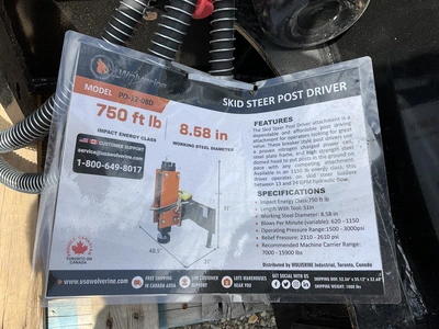 Used WOLVERINE PD-12-08D SKID STEER POST DRIVER Post Drivers Michigan US | Miedema Asset Management Group #1324138