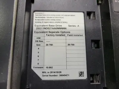 USED ALLEN-BRADLEY 20G11ND027AA0NNNNN
